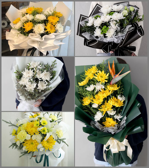 广东肇庆市鼎湖区凤凰镇田心村白事花束代送